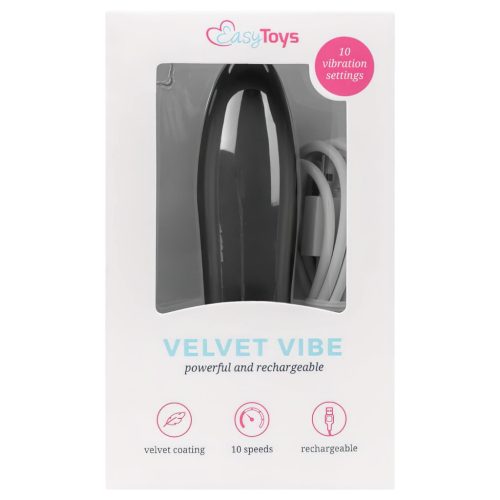 EasyToys Velvet Vibe - akkus rúd vibrátor (fekete)