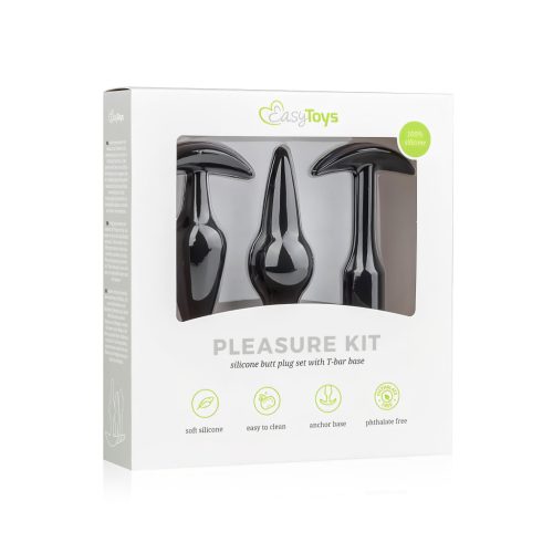 EasyToys Pleasure kit - változatos anál plug szett (fekete)