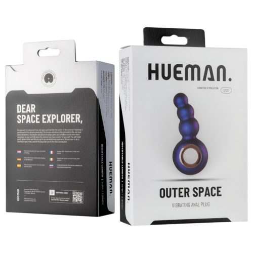 Hueman Outer Space - akkus, gyöngyös anál vibrátor (lila)