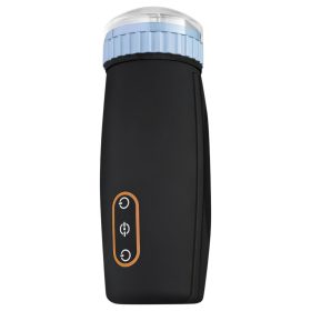   CRUIZR CM05 - akkus, lökő-szívó maszturbátor (fekete-kék)