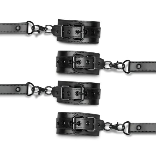 Bedroom Fantasies - boka és csukló bilincs (fekete)