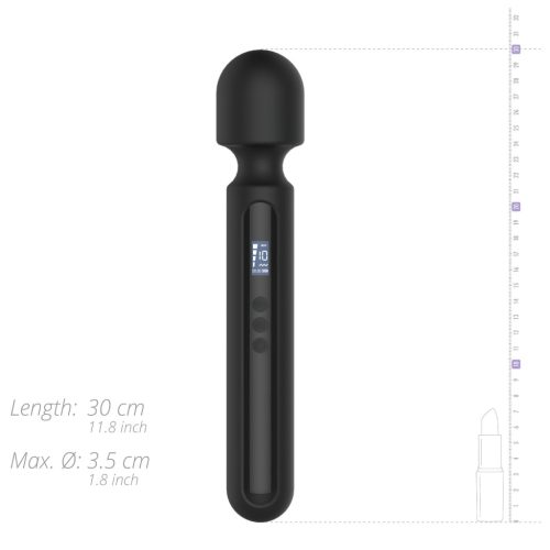 BLAQ - nagy digitális masszírozó vibrátor (fekete)