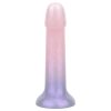 EasyToys Mermaid - csillámos dildó - 19cm (pink)