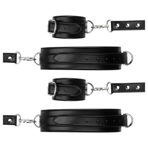 Bedroom Fantasies - csukló- és comb bilincs (fekete)