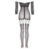 Christine - áttetsző necc overál - (fekete) - XS-XL