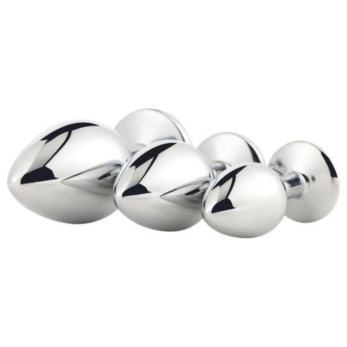Gleaming Love - anál plug szett (ezüst, 3 részes)
