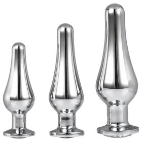 Gleaming Love - anál csúcs plug szett (ezüst, 3 részes)