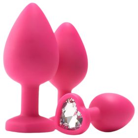 Flirts anal training kit - anál plug szett (3 db) - pink
