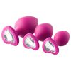 Flirts anal training kit - anál plug szett (3 db) - pink
