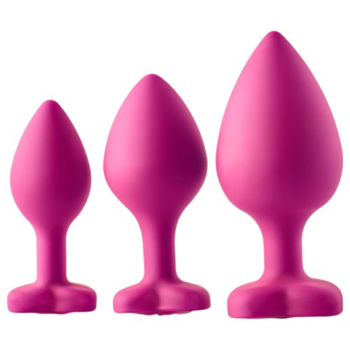 Flirts anal training kit - anál plug szett (3 db) - pink