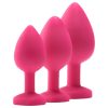 Flirts anal training kit - anál plug szett (3 db) - pink