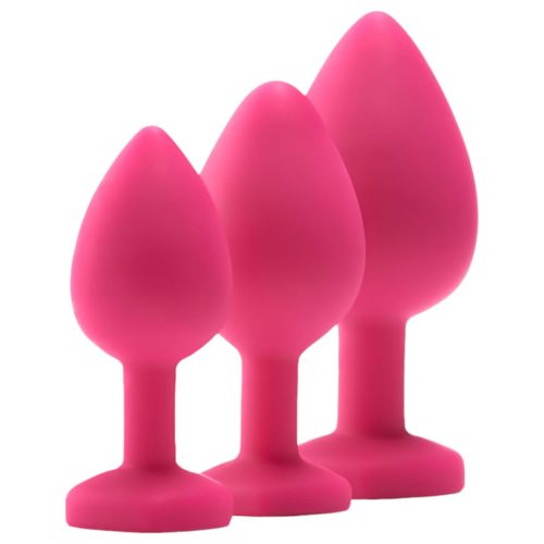 Flirts anal training kit - anál plug szett (3 db) - pink