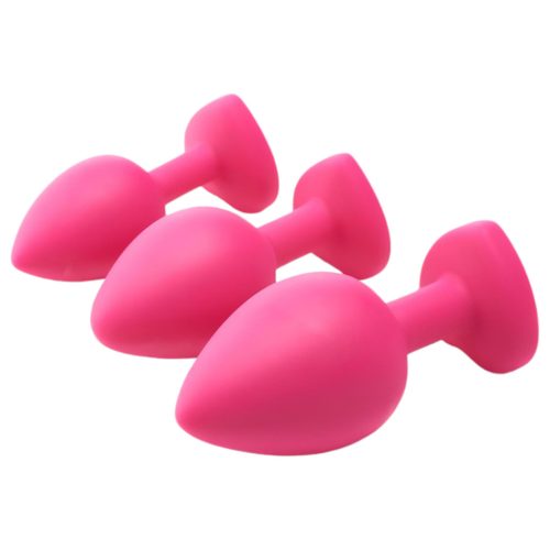 Flirts anal training kit - anál plug szett (3 db) - pink