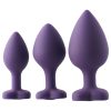 Flirts anal training kit - anál plug szett (3 db) (lila)