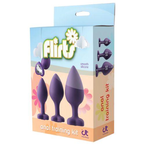 Flirts anal training kit - anál plug szett (3 db) (lila)