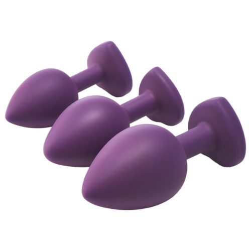 Flirts anal training kit - anál plug szett (3 db) (lila)
