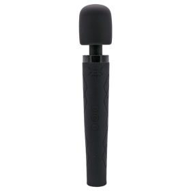 Pixey Deluxe Black Velvet - wand vibrátor M (fekete)