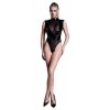 Allure Femme Fatale - áttetsző betétes body (fekete)