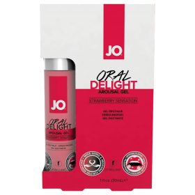   System JO Oral Delight - hűsítő, ehető síkosító - eper (30 ml)