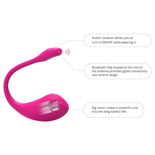 Lovense Lush 2 – App-vezérelt vibrációs tojás (pink)