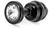 DIOGOL Anni - bordázott butt plug - fekete - (3 cm)