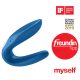 Satisfyer Double Whale - 2 motoros párvibrátor (kék)