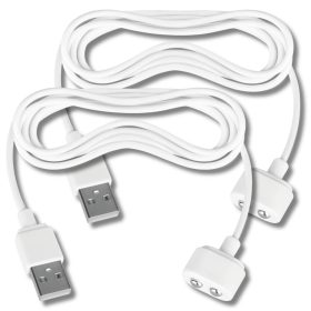 Satisfyer - mágneses USB töltőkábel - 2 db (fehér)