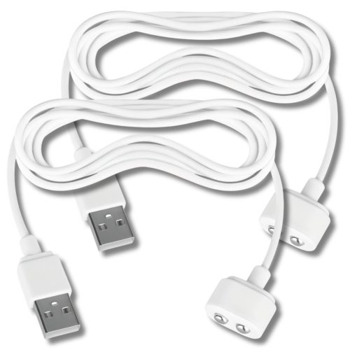 Satisfyer - mágneses USB töltőkábel - 2db (fehér)