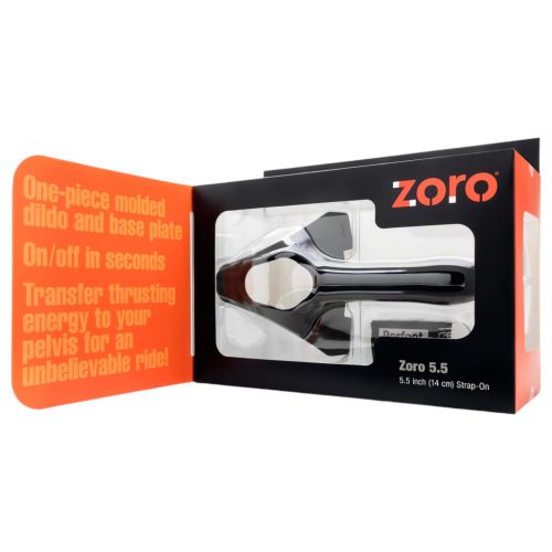 Perfect Fit ZORO 5.5- felcsatolható dildó (14 cm, fekete)