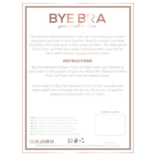 Bye Bra - vízálló push-up melltartó párna (átlátszó)
