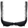 Obsessive Miamor - csipkés push-up melltartó (fekete)